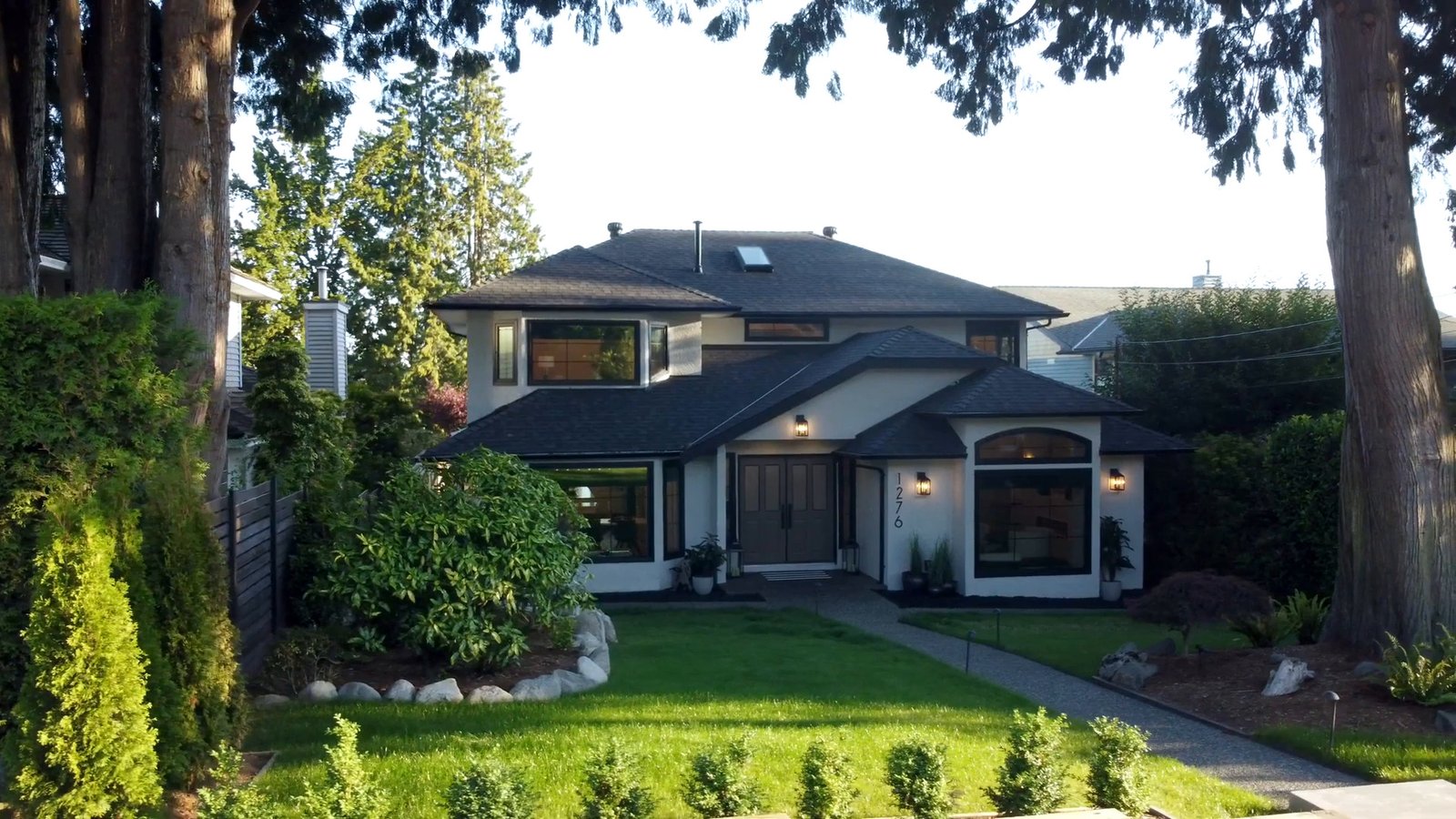 Remodeled home exterior at 1276 Haywood Avenue, West Vancouver — 100% remodel by Jim Lazos of DELANA Interiors, Ambleside neighbourhood